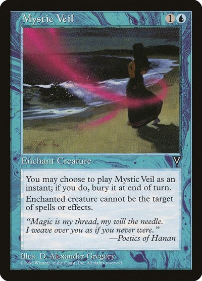 1997 Magic: The Gathering: Visions (VIS) - Mystic Veil (#38, Common) (, Near Mint)