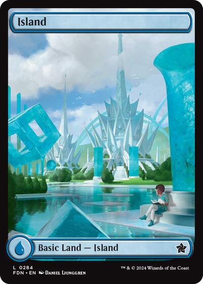 2024 Magic: The Gathering: Foundations (FDN) - Island 0284 (#284, Land) (, Near Mint)
