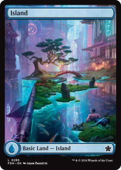 2024 Magic: The Gathering: Foundations (FDN) - Island 0285 (#285, Land) (, Near Mint)