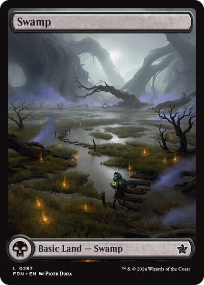 2024 Magic: The Gathering: Foundations (FDN) - Swamp 0287 (#287, Land) (, Near Mint)