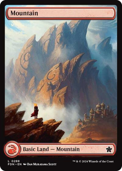 2024 Magic: The Gathering: Foundations (FDN) - Mountain 0288 (#288, Land) (, Near Mint)