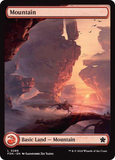 2024 Magic: The Gathering: Foundations (FDN) - Mountain 0289 (#289, Land)