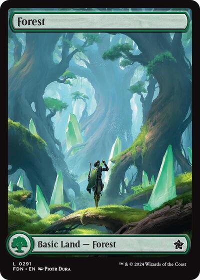2024 Magic: The Gathering: Foundations (FDN) - Forest 0291 (#291, Land) (, Near Mint)