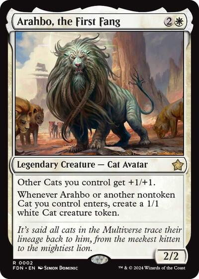 2024 Magic: The Gathering: Foundations (FDN) - Arahbo the First Fang (#2, Rare) (, Near Mint)