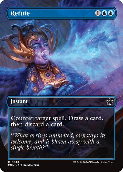 2024 Magic: The Gathering: Foundations (FDN) - Refute Borderless (#313, Common)