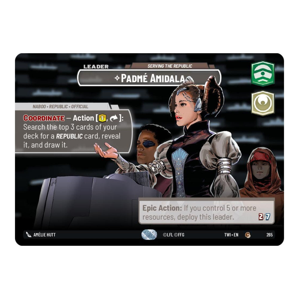 2024 Star Wars: Unlimited: Twilight of the Republic (TWI) - Padmé Amidala - Serving the Republic (Showcase) (#265, Common) (Foil, Near Mint)