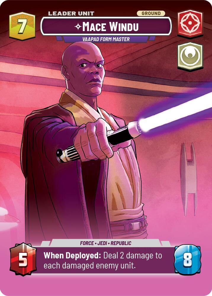 2024 Star Wars: Unlimited: Twilight of the Republic (TWI) - Mace Windu Vaapad Form Master Showcase (#270, Rare) (Foil, Near Mint)