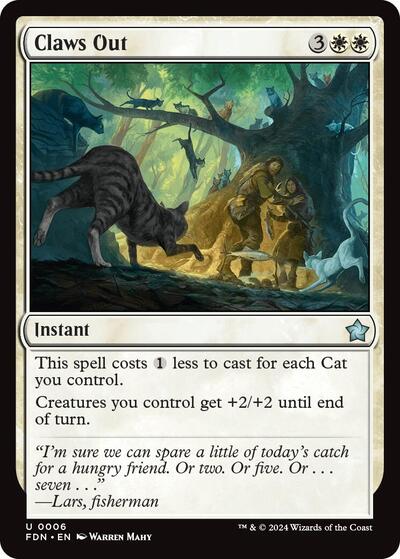2024 Magic: The Gathering: Foundations (FDN) - Claws Out (#6, Uncommon)