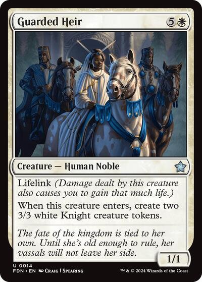 2024 Magic: The Gathering: Foundations (FDN) - Guarded Heir (#14, Uncommon) (Foil, Near Mint)