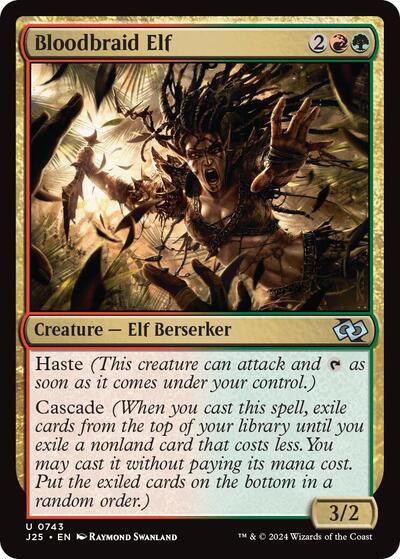 2024 Magic: The Gathering: Foundations Jumpstart (J25) - Bloodbraid Elf (#743, Uncommon) (, Near Mint)