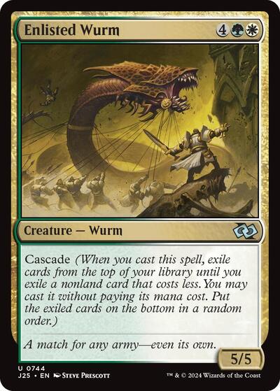 2024 Magic: The Gathering: Foundations Jumpstart (J25) - Enlisted Wurm (#744, Uncommon) (, Near Mint)