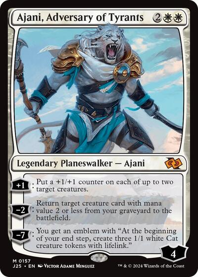 2024 Magic: The Gathering: Foundations Jumpstart (J25) - Ajani Adversary of Tyrants (#157, Mythic Rare) (, Near Mint)