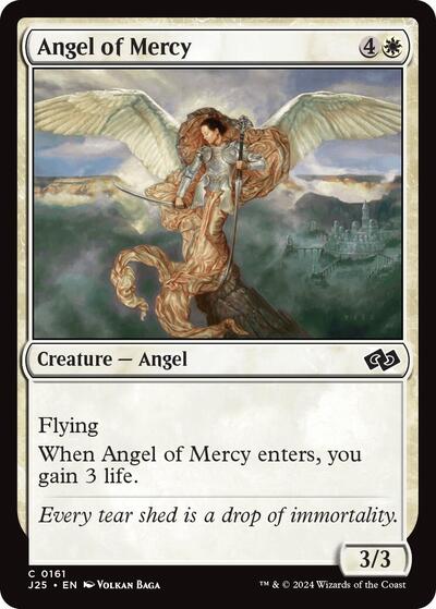 2024 Magic: The Gathering: Foundations Jumpstart (J25) - Angel of Mercy (#161, Common) (, Near Mint)