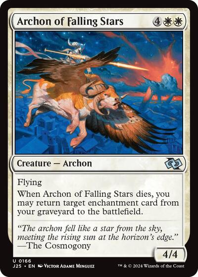 2024 Magic: The Gathering: Foundations Jumpstart (J25) - Archon of Falling Stars (#166, Uncommon) (, Near Mint)