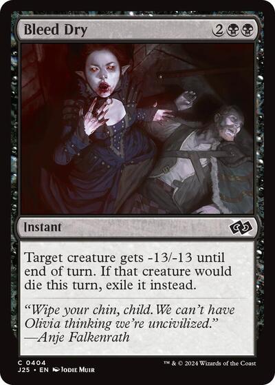 2024 Magic: The Gathering: Foundations Jumpstart (J25) - Bleed Dry (#404, Common) (, Near Mint)
