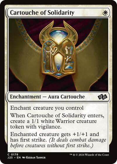 2024 Magic: The Gathering: Foundations Jumpstart (J25) - Cartouche of Solidarity (#178, Common) (, Near Mint)