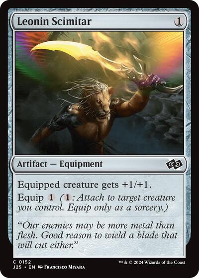 2024 Magic: The Gathering: Foundations Jumpstart (J25) - Leonin Scimitar (#152, Common) (, Near Mint)