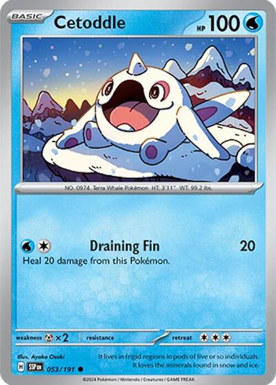 2024 Pokemon: SV08: Surging Sparks (SSP) - Cetoddle (#053/191, Common) (, Near Mint)