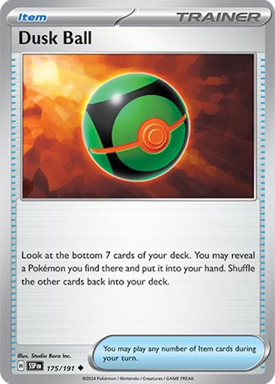 2024 Pokemon: SV08: Surging Sparks (SSP) - Dusk Ball (#175/191, Uncommon) (, Near Mint)