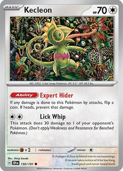 2024 Pokemon: SV08: Surging Sparks (SSP) - Kecleon 150 191 (#150/191, Common) (, Near Mint)