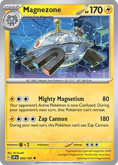 2024 Pokemon: SV08: Surging Sparks (SSP) - Magnezone (#060/191, Uncommon) (, Near Mint)