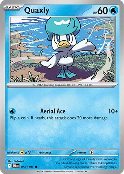 2024 Pokemon: SV08: Surging Sparks (SSP) - Quaxly (#050/191, Common) (, Near Mint)