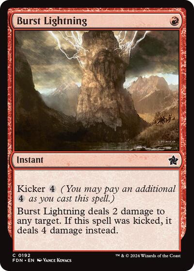 2024 Magic: The Gathering: Foundations (FDN) - Burst Lightning (#192, Common) (, Near Mint)