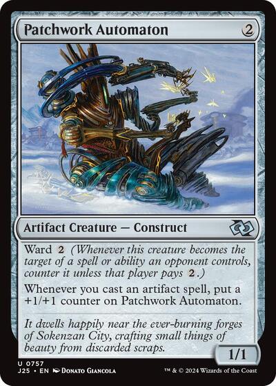 2024 Magic: The Gathering: Foundations Jumpstart (J25) - Patchwork Automaton (#757, Uncommon) (, Near Mint)