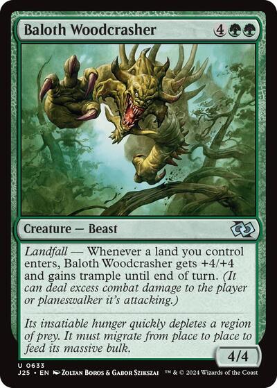 2024 Magic: The Gathering: Foundations Jumpstart (J25) - Baloth Woodcrasher (#633, Uncommon) (, Near Mint)