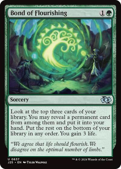 2024 Magic: The Gathering: Foundations Jumpstart (J25) - Bond of Flourishing (#637, Uncommon) (, Near Mint)