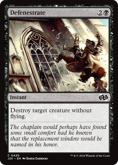2024 Magic: The Gathering: Foundations Jumpstart (J25) - Defenestrate (#420, Common) (, Near Mint)