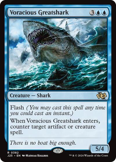 2024 Magic: The Gathering: Foundations Jumpstart (J25) - Voracious Greatshark (#382, Rare) (, Near Mint)