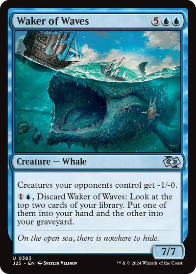 2024 Magic: The Gathering: Foundations Jumpstart (J25) - Waker of Waves (#383, Uncommon) (, Near Mint)