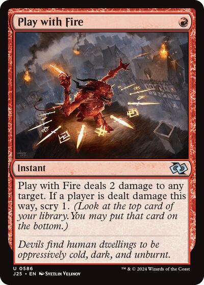 2024 Magic: The Gathering: Foundations Jumpstart (J25) - Play with Fire (#586, Uncommon) (, Near Mint)