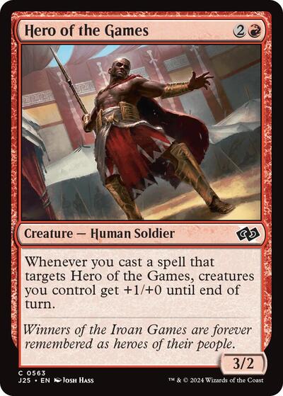 2024 Magic: The Gathering: Foundations Jumpstart (J25) - Hero of the Games (#563, Common) (, Near Mint)