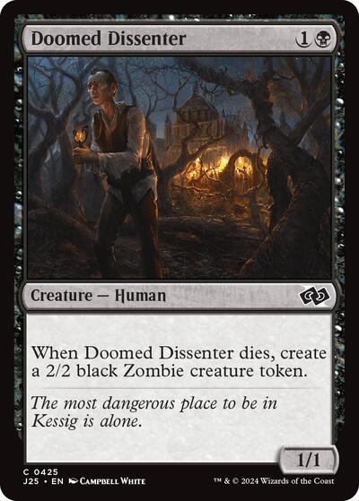 2024 Magic: The Gathering: Foundations Jumpstart (J25) - Doomed Dissenter (#425, Common) (, Near Mint)