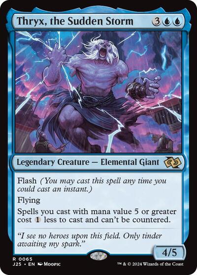 2024 Magic: The Gathering: Foundations Jumpstart (J25) - Thryx the Sudden Storm Anime (#65, Rare) (, Near Mint)