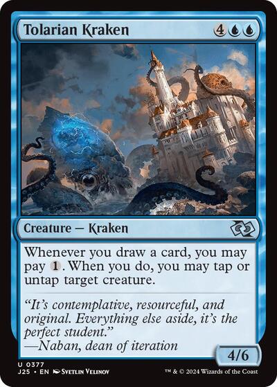 2024 Magic: The Gathering: Foundations Jumpstart (J25) - Tolarian Kraken (#377, Uncommon) (, Near Mint)