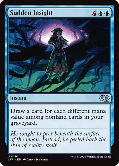 2024 Magic: The Gathering: Foundations Jumpstart (J25) - Sudden Insight (#110, Uncommon) (, Near Mint)