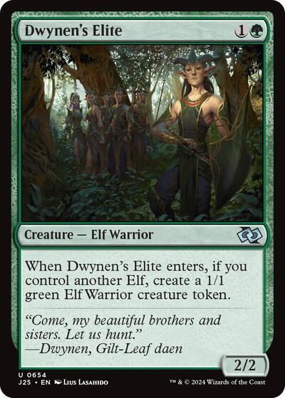 2024 Magic: The Gathering: Foundations Jumpstart (J25) - Dwynens Elite (#654, Uncommon) (, Near Mint)