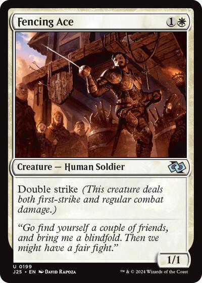 2024 Magic: The Gathering: Foundations Jumpstart (J25) - Fencing Ace (#199, Uncommon) (, Near Mint)