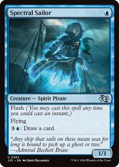 2024 Magic: The Gathering: Foundations Jumpstart (J25) - Spectral Sailor (#363, Uncommon) (, Near Mint)