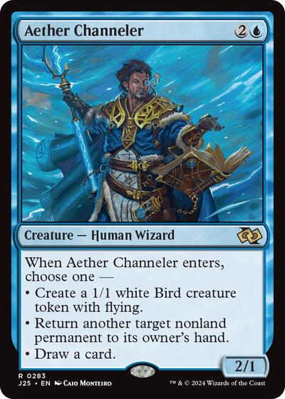 2024 Magic: The Gathering: Foundations Jumpstart (J25) - Aether Channeler (#283, Rare) (, Near Mint)