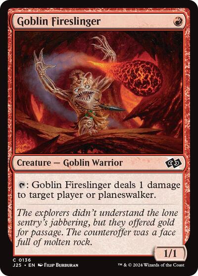 2024 Magic: The Gathering: Foundations Jumpstart (J25) - Goblin Fireslinger (#136, Common) (, Near Mint)
