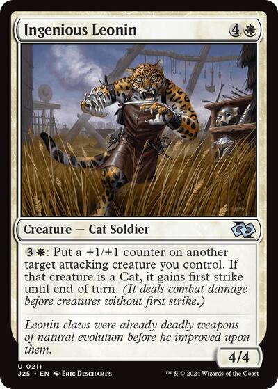 2024 Magic: The Gathering: Foundations Jumpstart (J25) - Ingenious Leonin (#211, Uncommon) (, Near Mint)