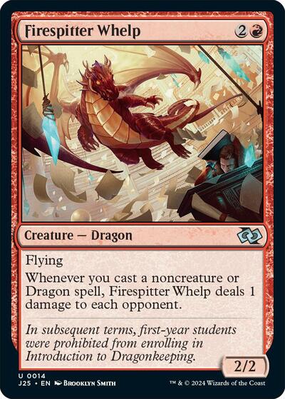 2024 Magic: The Gathering: Foundations Jumpstart (J25) - Firespitter Whelp (#14, Uncommon) (, Near Mint)