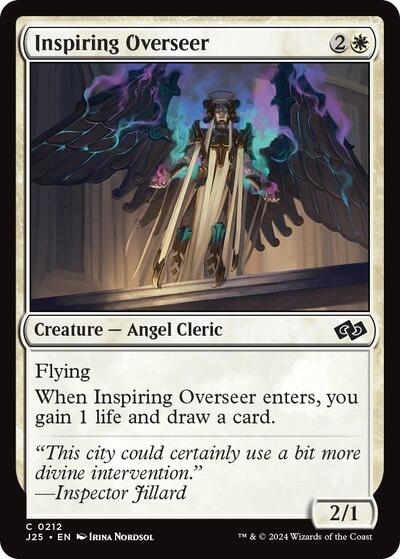 2024 Magic: The Gathering: Foundations Jumpstart (J25) - Inspiring Overseer (#212, Common) (, Near Mint)