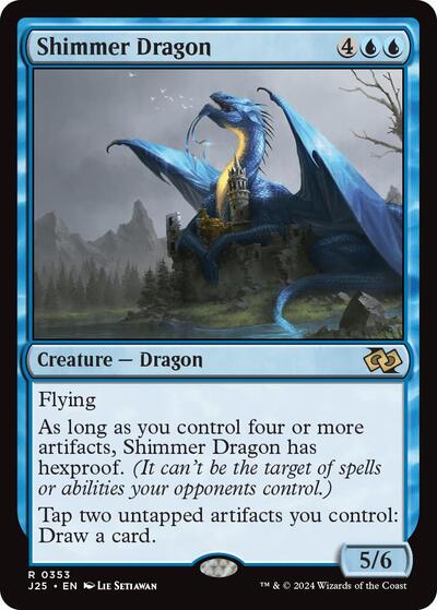 2024 Magic: The Gathering: Foundations Jumpstart (J25) - Shimmer Dragon (#353, Rare) (, Near Mint)