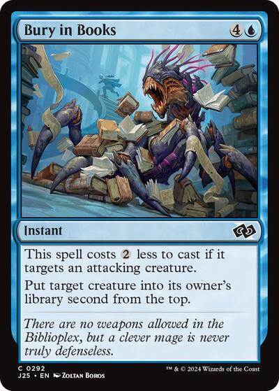 2024 Magic: The Gathering: Foundations Jumpstart (J25) - Bury in Books (#292, Common) (, Near Mint)