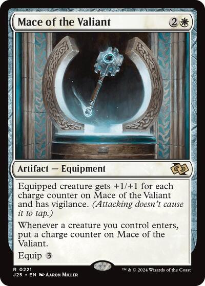2024 Magic: The Gathering: Foundations Jumpstart (J25) - Mace of the Valiant (#221, Rare) (, Near Mint)